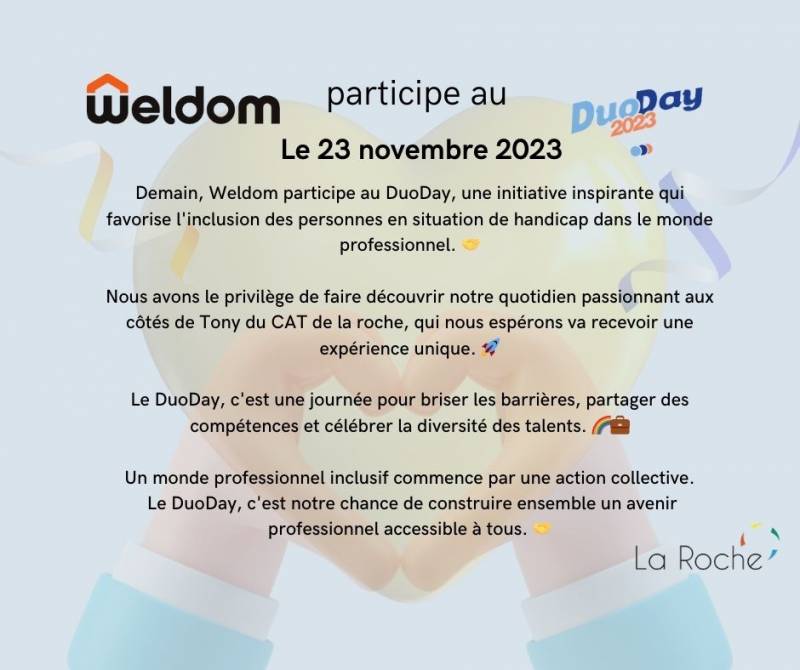 Weldom Saint-Romain-de-Popey participe au DuoDay 2023 !